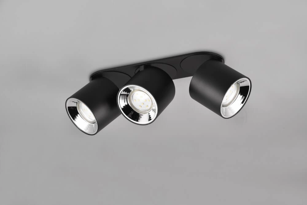 Plafondlamp Guayana 3-lichts zwart Trio 4017807573992