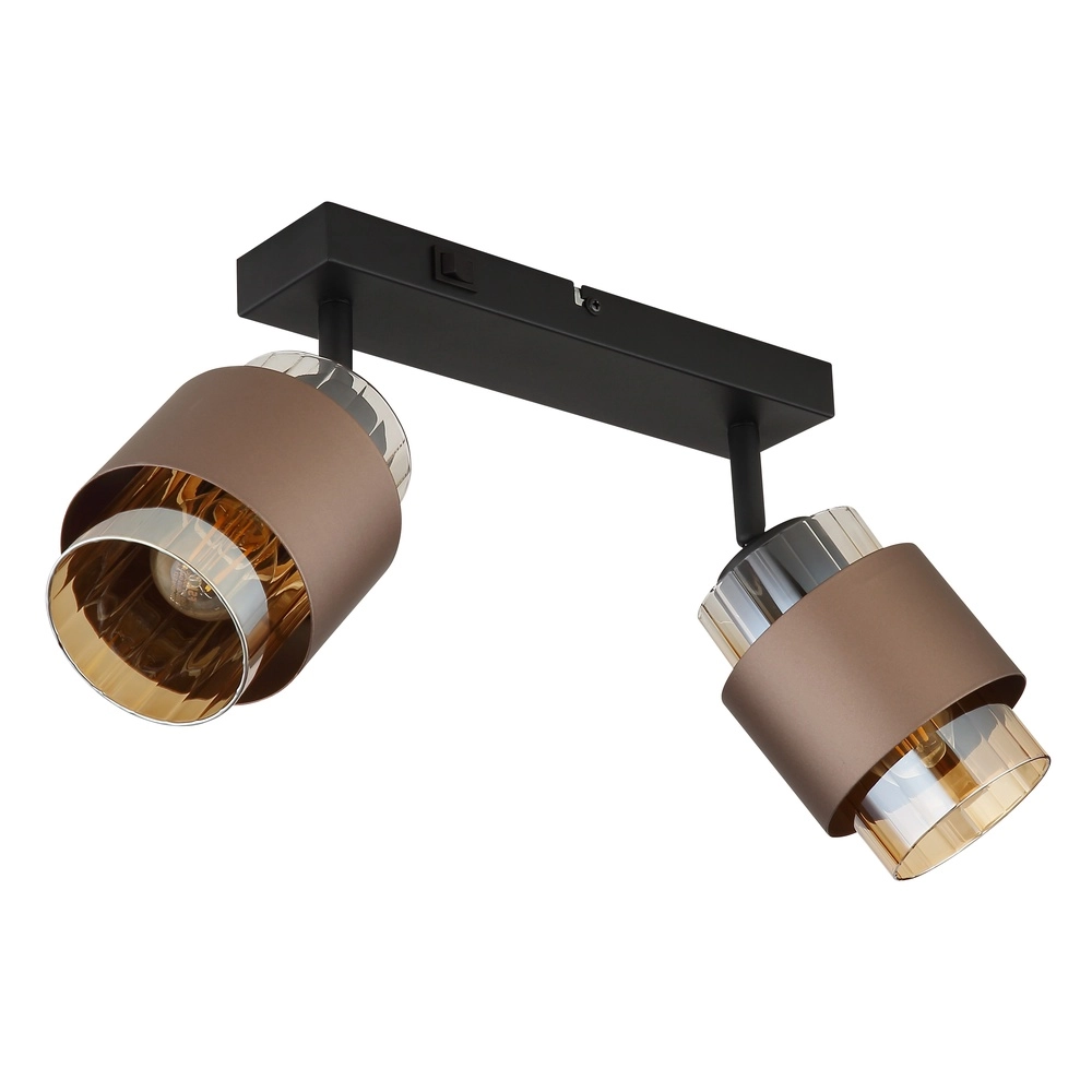 Design plafondlamp Milley 2-lichts zwart Globo 9007371583348