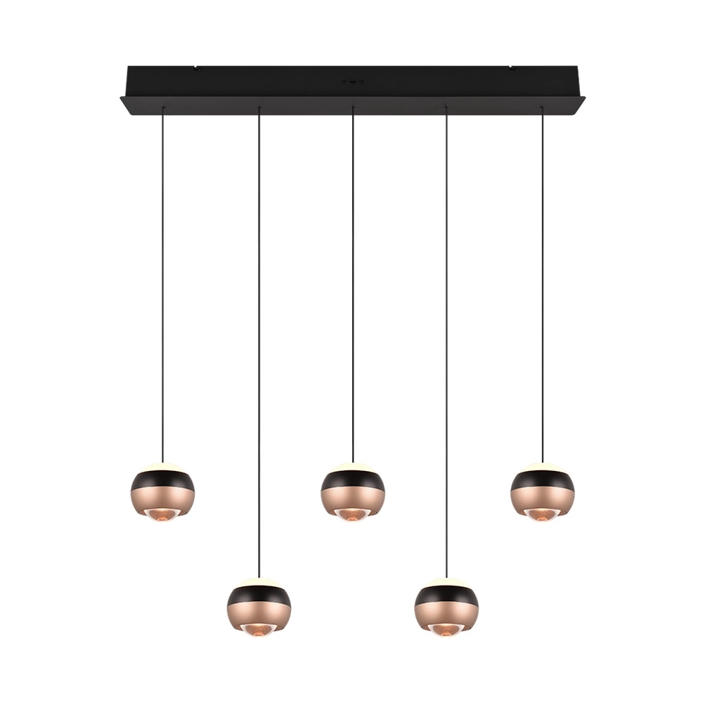 Design hanglamp Orbit 5-lichts recht Trio 4017807578843