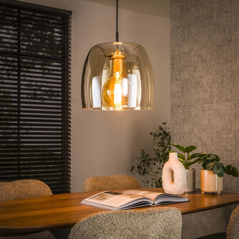 Glazen hanglamp Drift Ø 35cm - amber glas