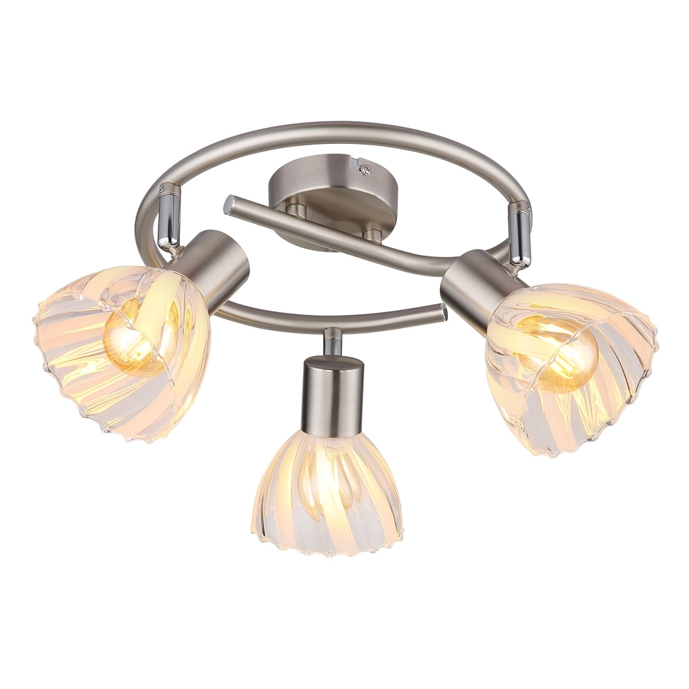 Plafondlamp 3-lichts Zachery nikkel