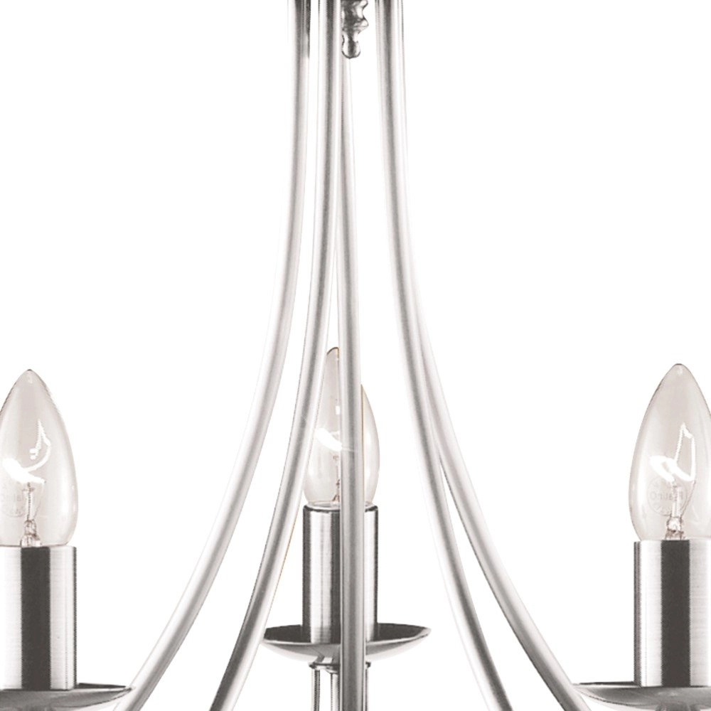 Kroonluchter Maypole 46cm 5-lichts mat zilver Searchlight 5053423021034