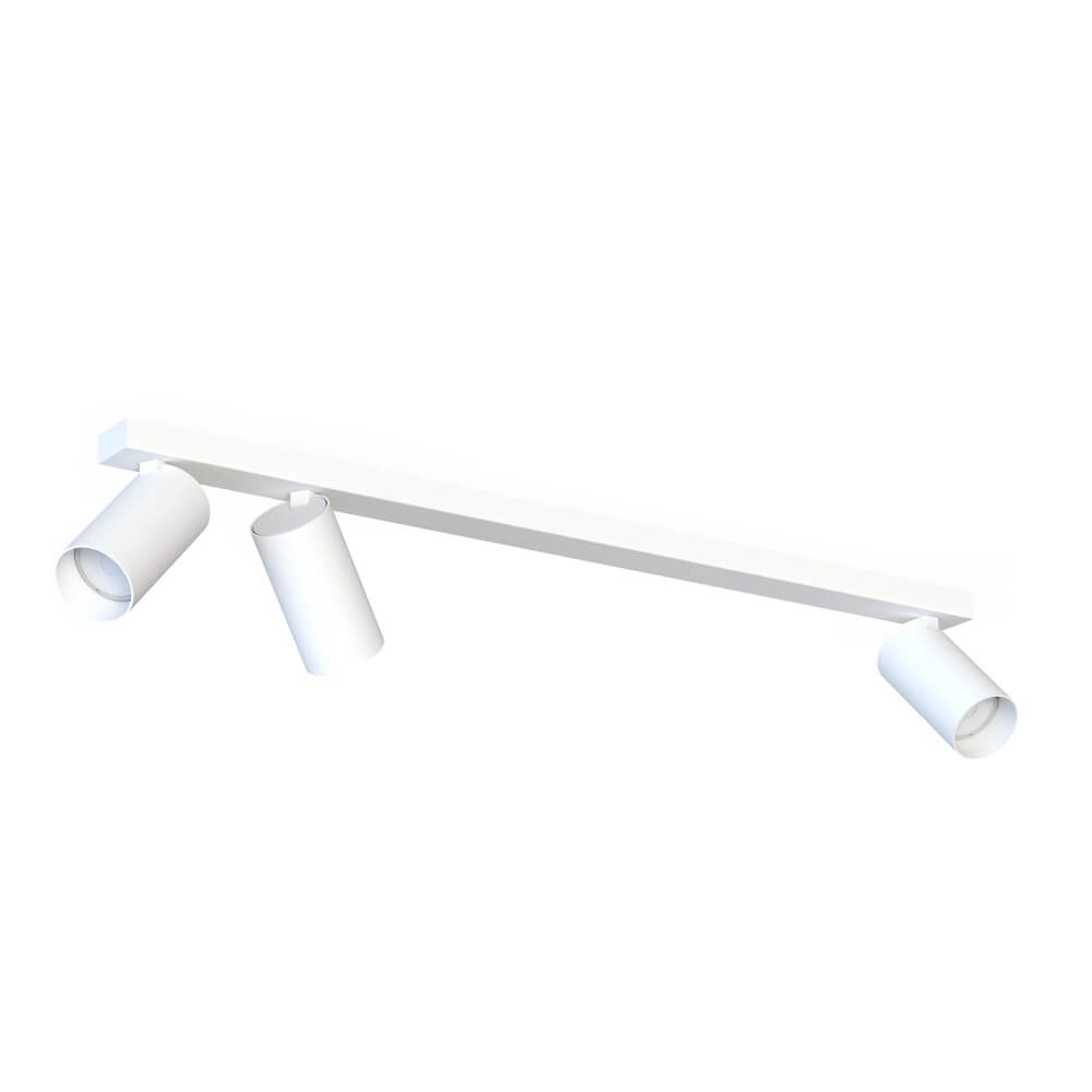 3-lichts opbouwspot Mono wit