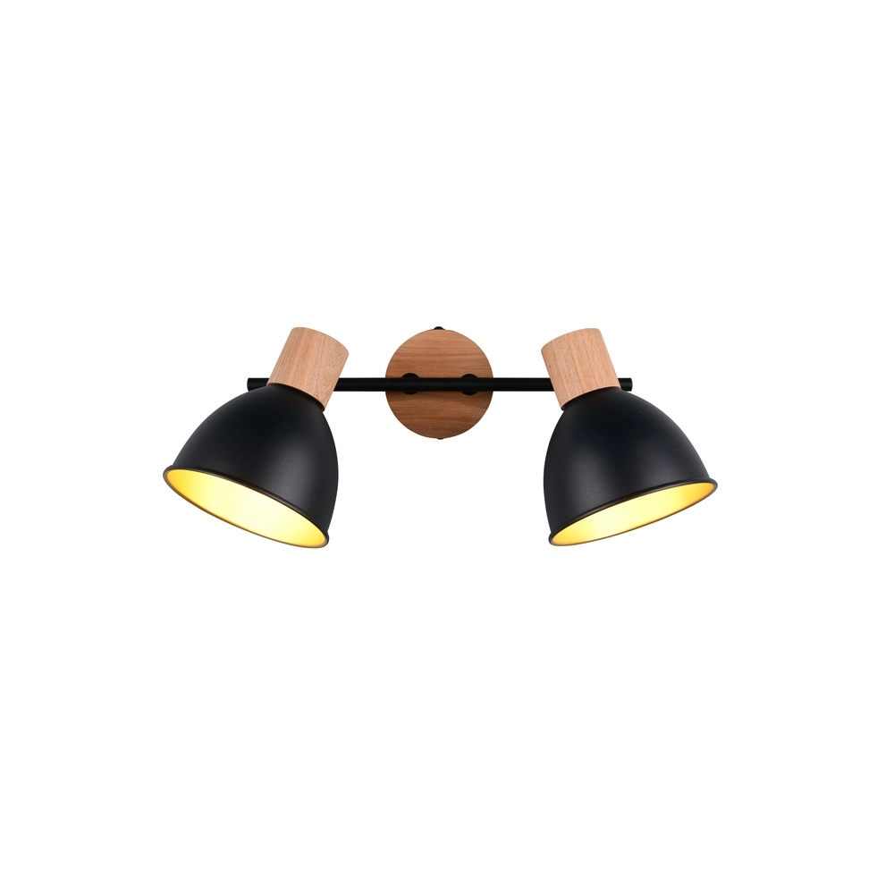 Plafondlamp Delume dubbel zwart Trio 4017807672275