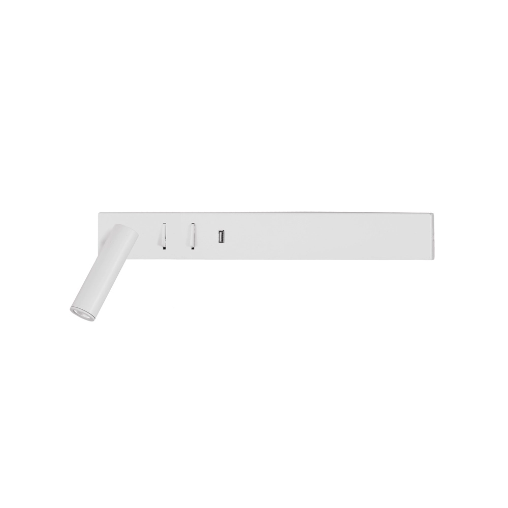 Bedlampje Vida links wit met usb Lyora 5212017427861