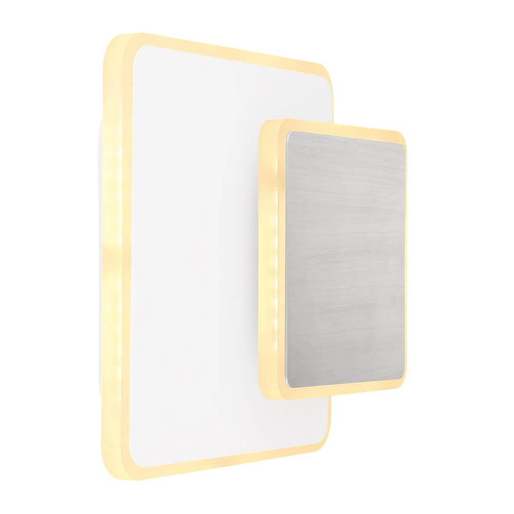 Wandlamp vierkant Many wit