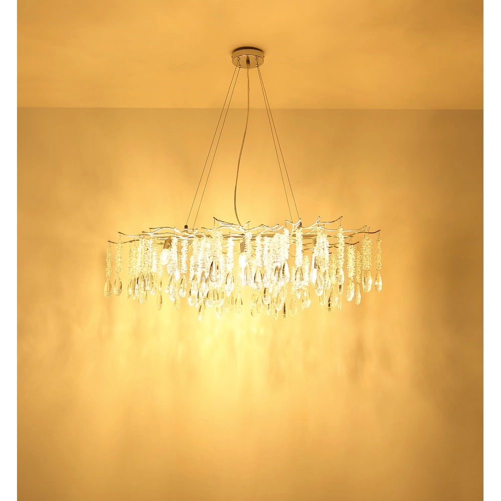 Hanglamp Kinga zilvergrijs 120cm Globo 9007371569991