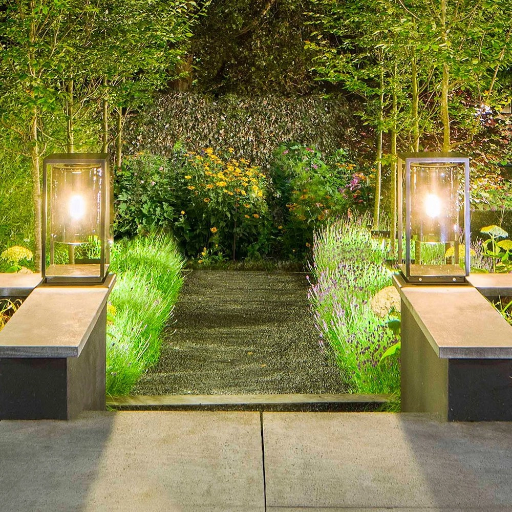 LED pedestal light Dome Rustic Royal Botania