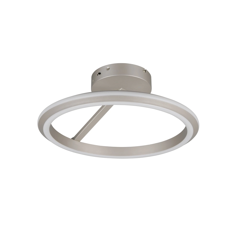 Ronde plafondlamp Amador nikkel Trio 4017807662115