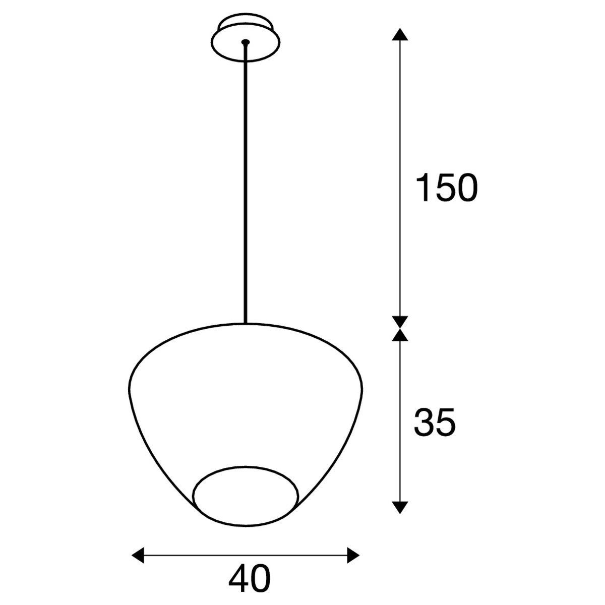 Hanglamp Pantilo Convex Ø 40cm SLV 4024163236010