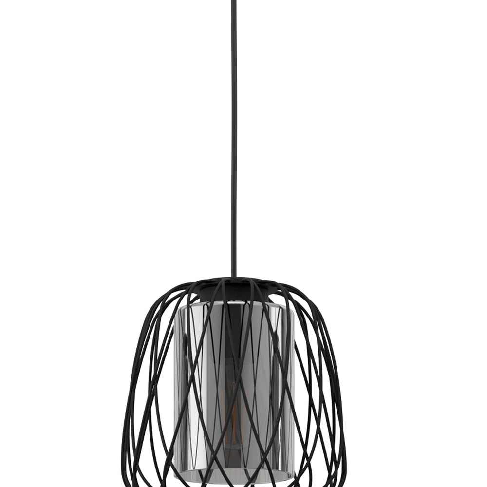 Draad hanglamp Floresta 3L - met smoke glas Eglo 9002759997069