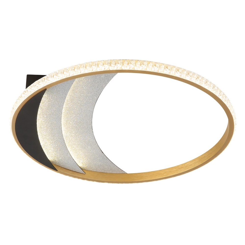 Unieke plafondlamp Constance zwart met goud Ø 41cm Globo 9007371566846