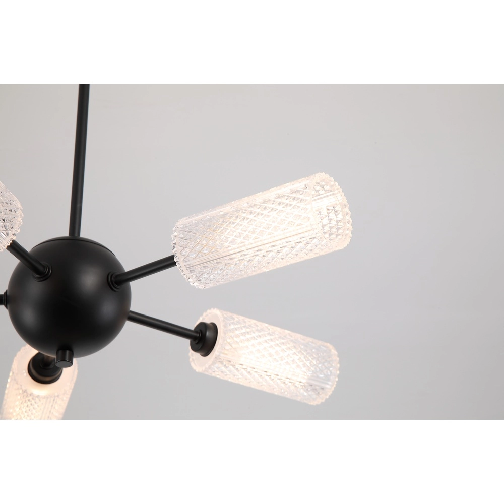 Plafondlamp Cosmic zwart 5-lichts Searchlight 5053423302492