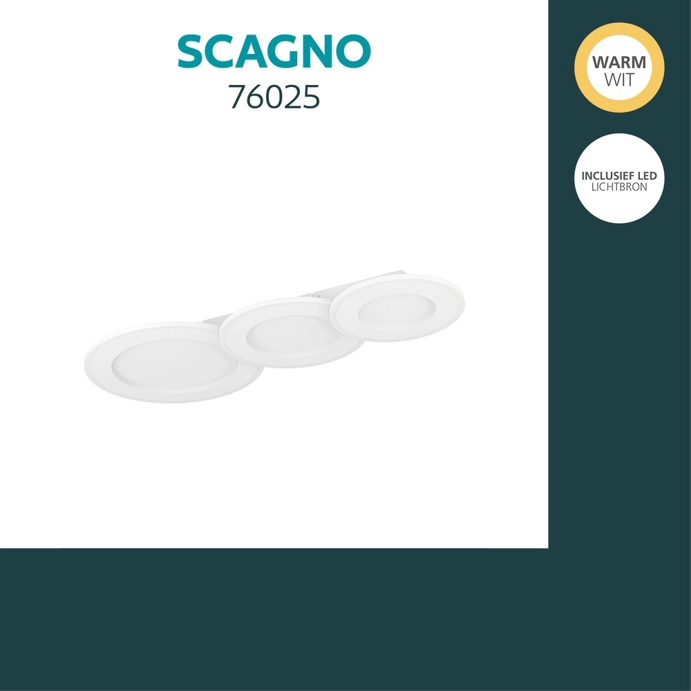 Plafondlamp Scagno 64cm wit Eglo 9008606391974