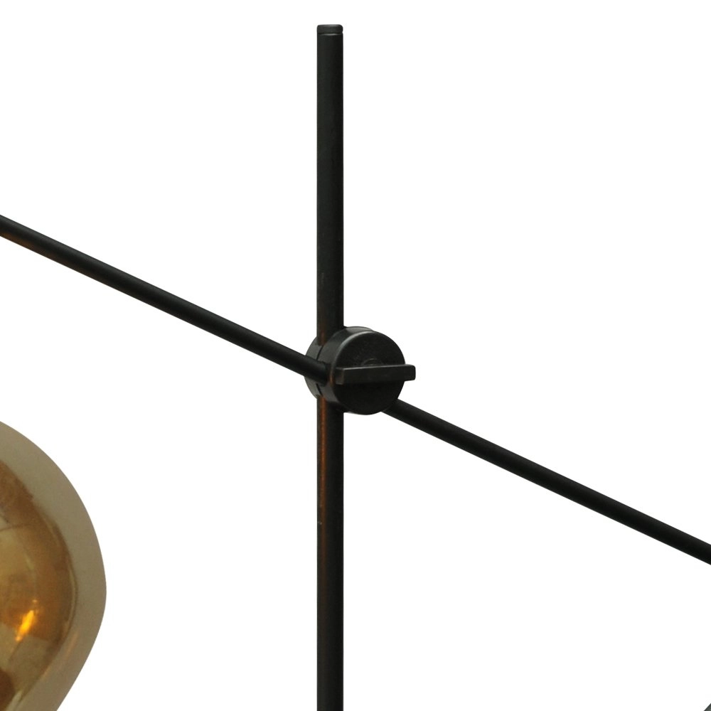 Tafellamp zwart Bounty met blackline glas Masterlight 8718121247885