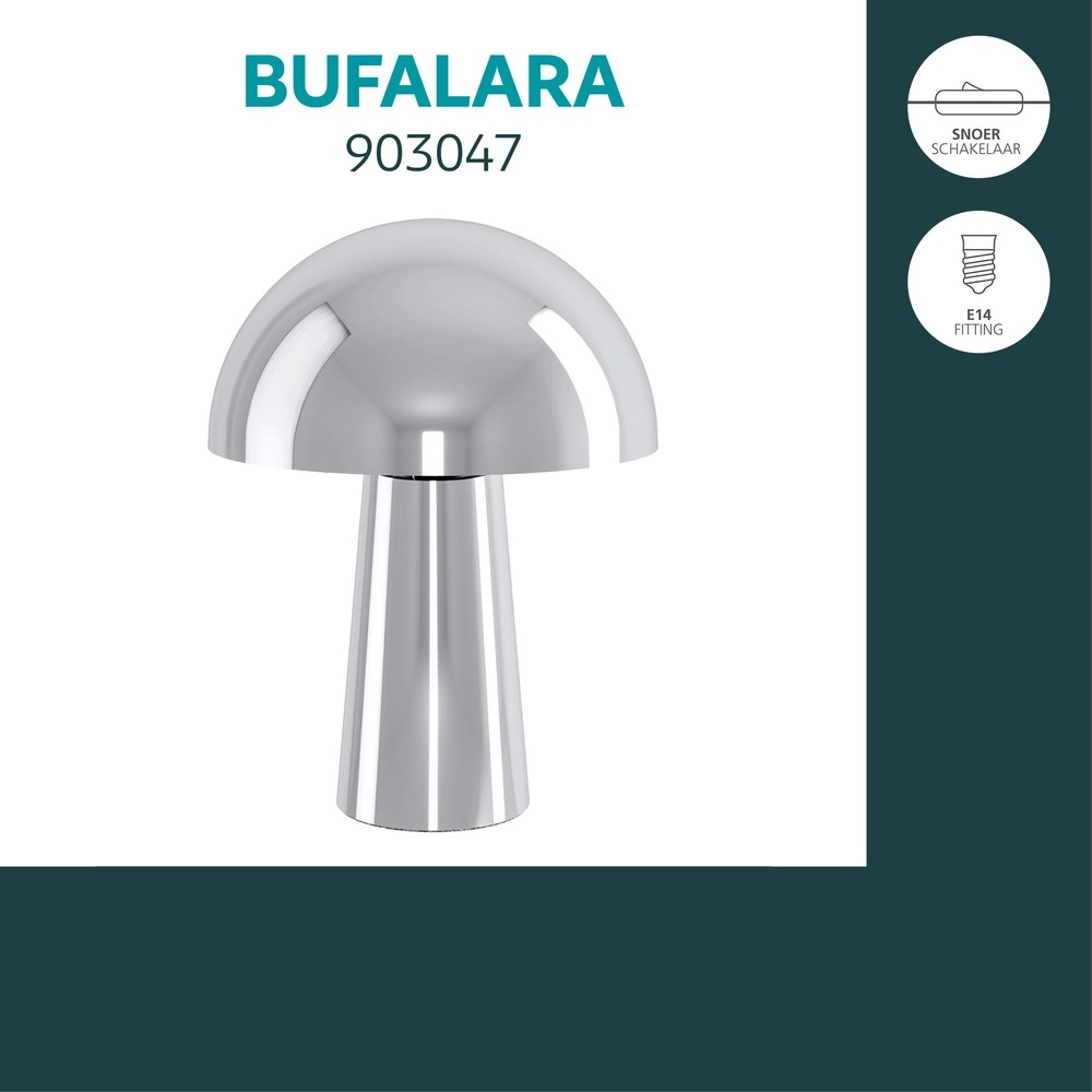 Tafellamp Bufalara chroom Eglo 9008606405367
