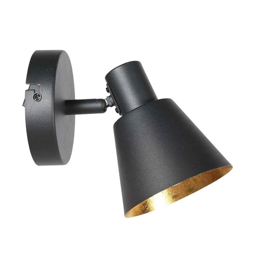 Wandlamp Oeroe zwart met goud Steinhauer 8712746176322