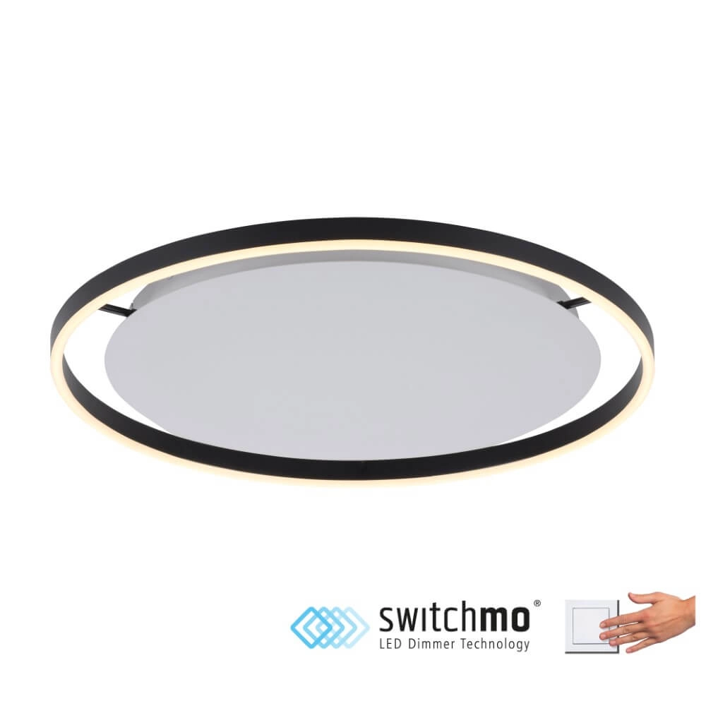 Plafondlamp Ritus zwart Ø 58,5cm Just Light 4043689983932