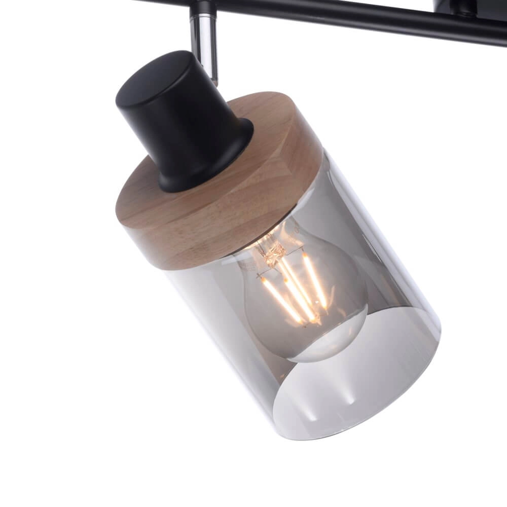 Plafondlamp Pasqual 4-lichts zwart Just Light 4043689986124