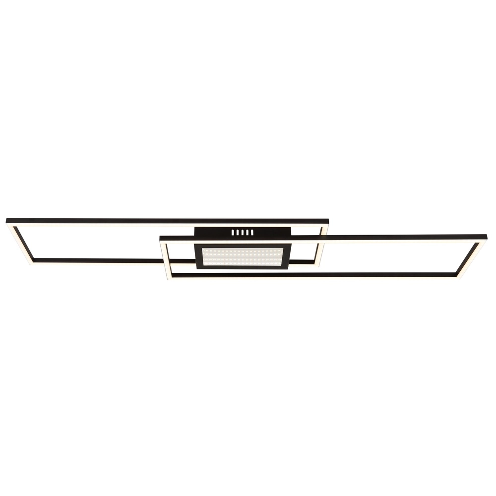 Moderne plafondlamp Saunders zwart rechthoek Globo 9007371478354
