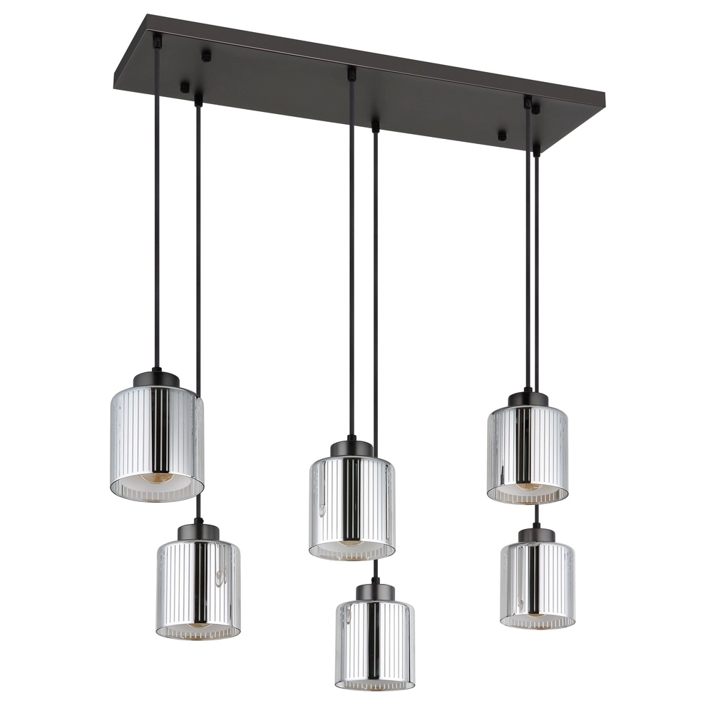 Design hanglamp Felicia gunmetal 6-lichts Globo 9007371528967