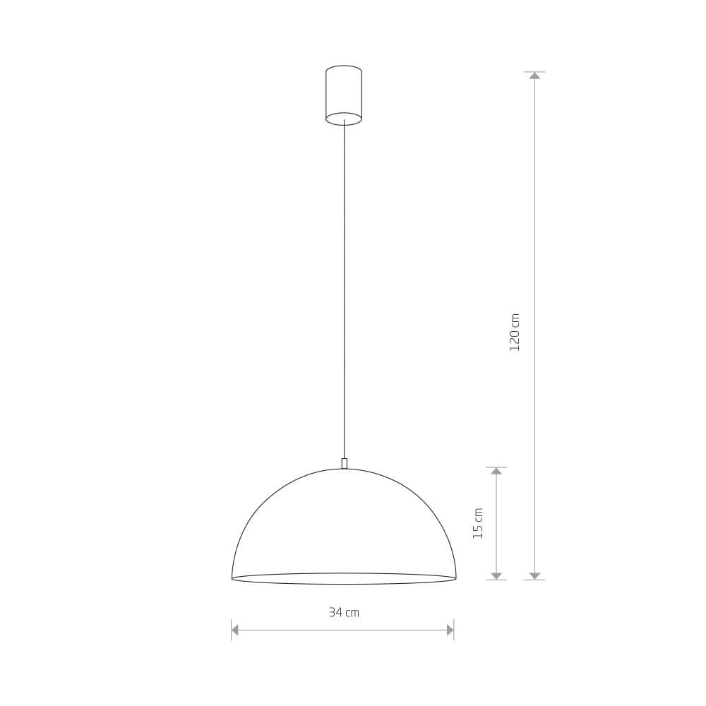 Roestige hanglamp Hemisphere Rust S Ø 34cm Lyora 5903139636797
