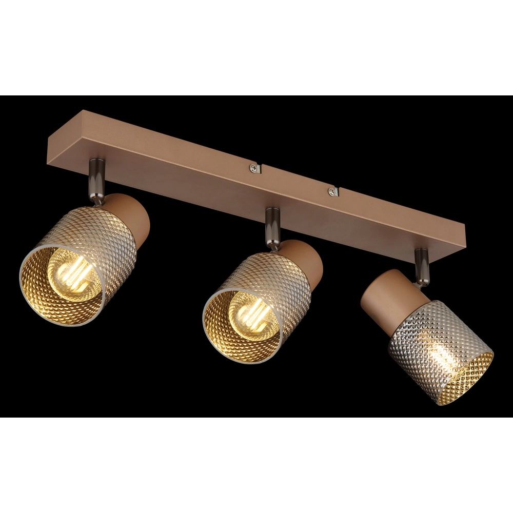 Plafondlamp Satella 3-lichts koffie bruin Globo 9007371462575