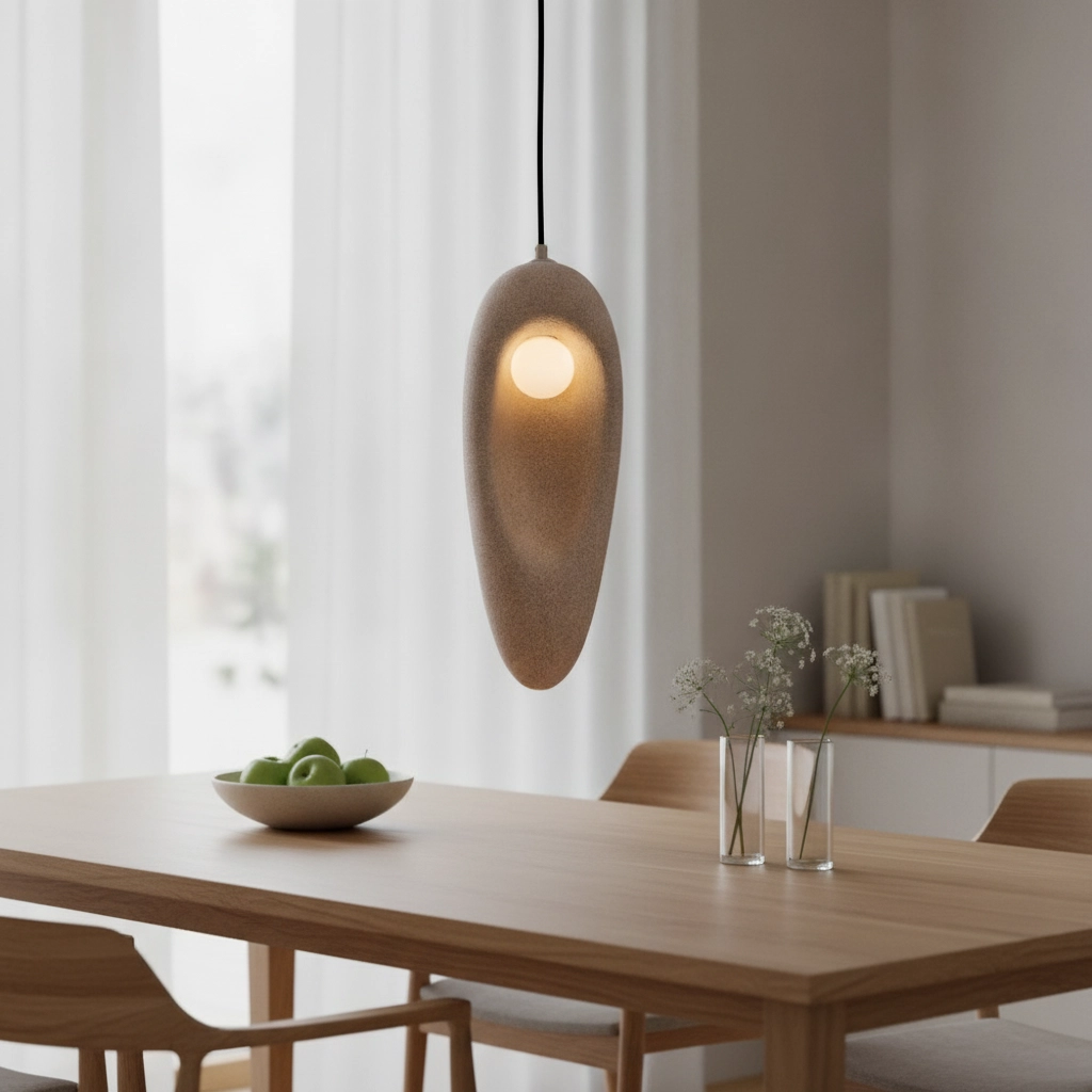 Natuurlijke hanglamp Tempus bruin 48cm
