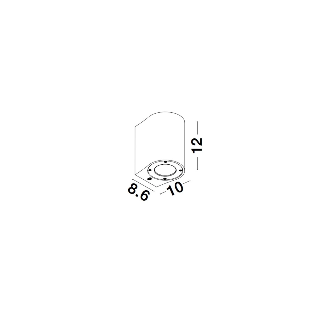 Wandspot Lido wit 12cm Lyora 5212017426826