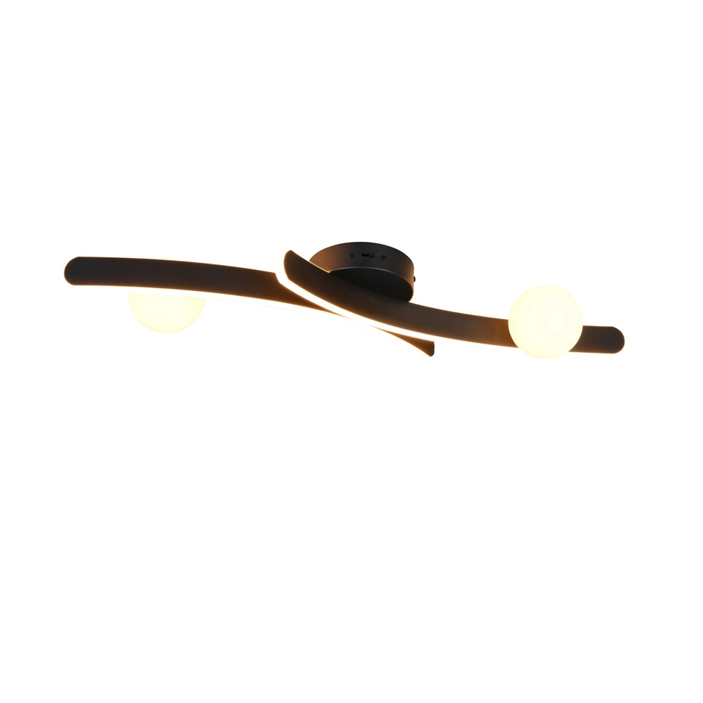 Design plafondlamp Napoli zwart Trio 4017807683455