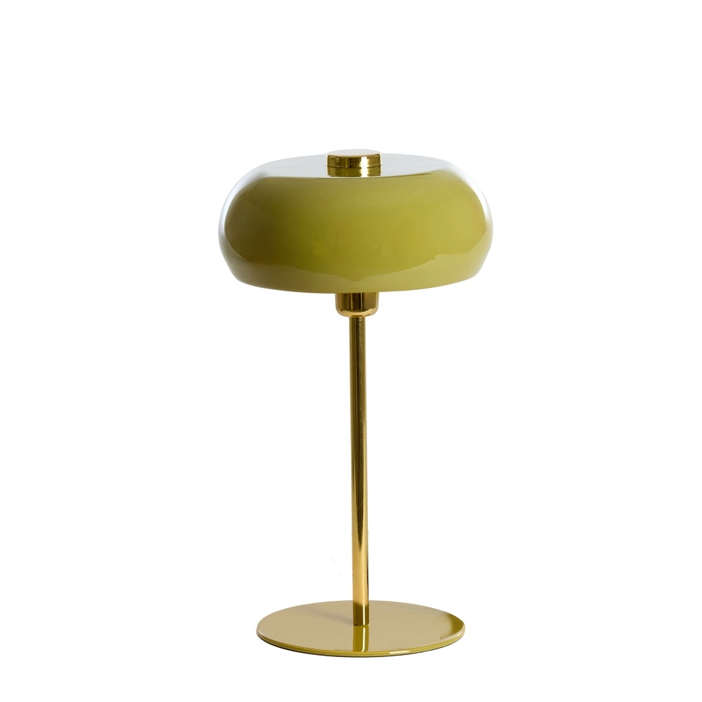 Tafellamp Surin Ø 26cm - glans olijf groen met goud Light & Living 8717807743499