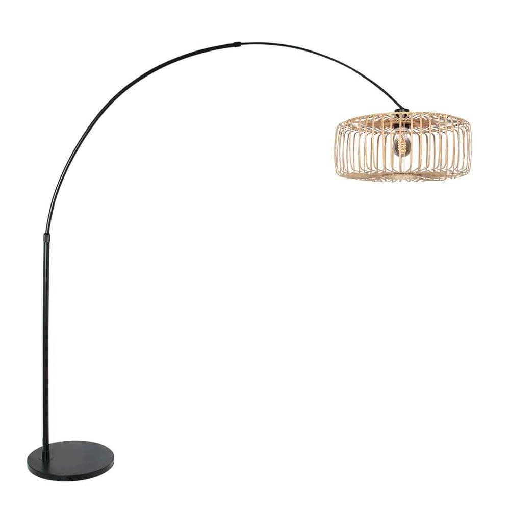 Zwarte booglamp Sparkled Light bamboe