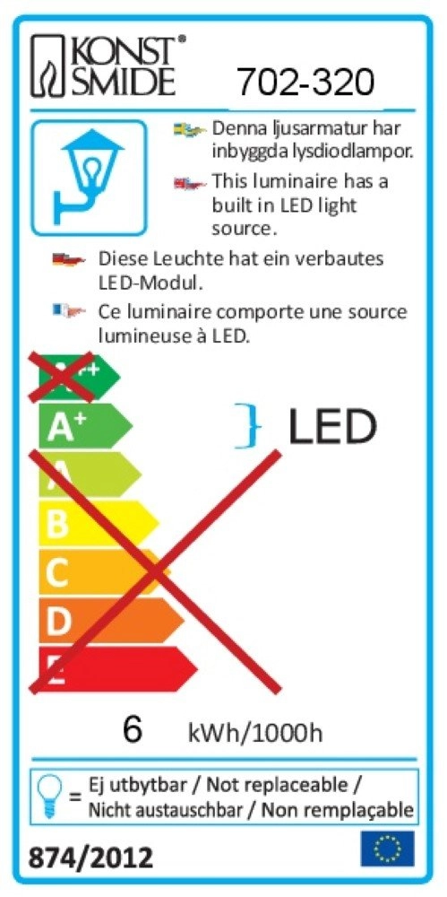 Pathway light Mode LED KonstSmide 7318307023206