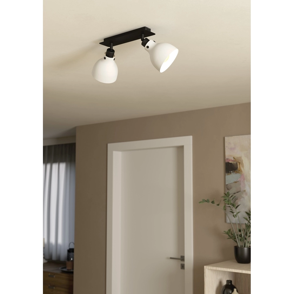 Grijze plafondlamp Matlock 2x E27 - design Eglo 9002759438289