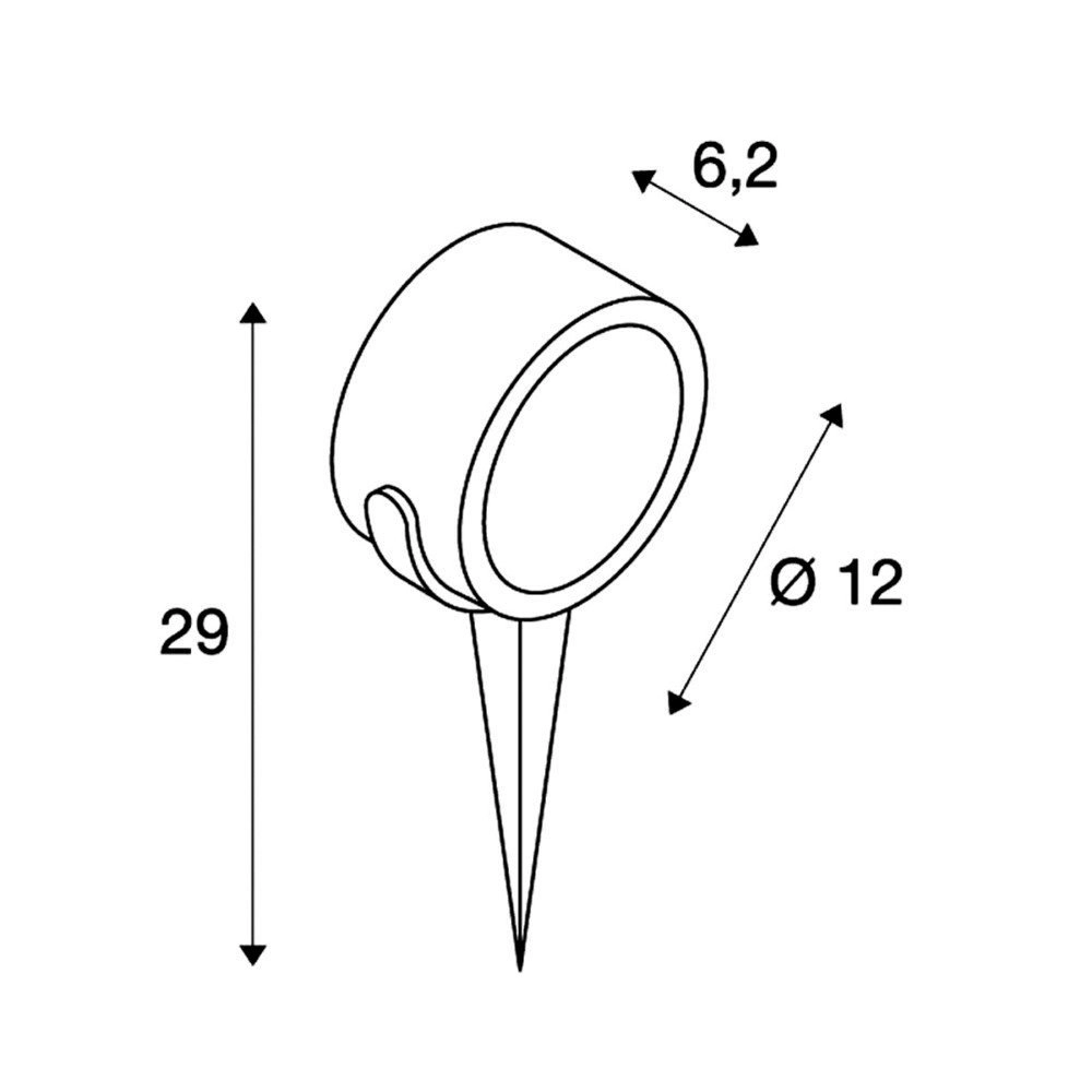 Spike tuinspot Sitra 360 Spike met prikpen SLV 4024163134477