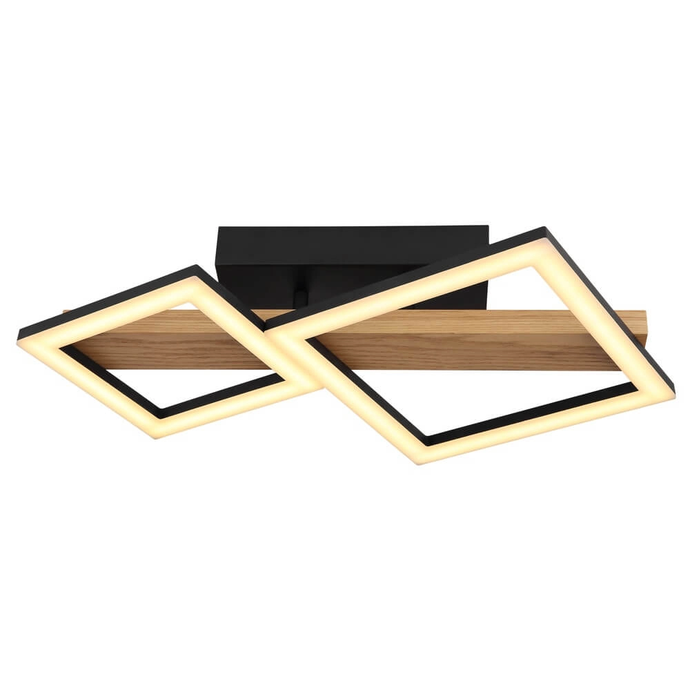 Moderne plafondlamp Dustin zwart 48cm Globo 9007371445103