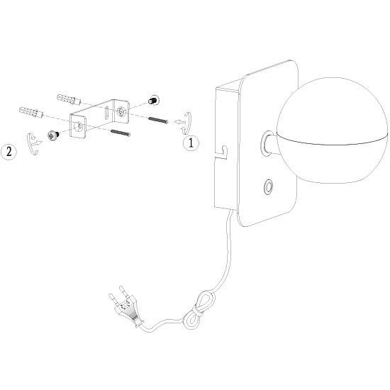 Led wandlamp Belluno zwart met glas - dimbaar Steinhauer 8712746183948