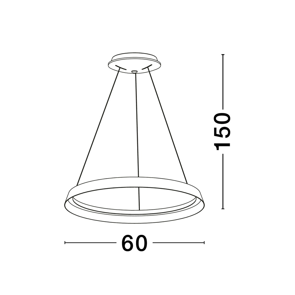 Design hanglamp Ormi Ø 60cm champagne Lyora 5212017448842