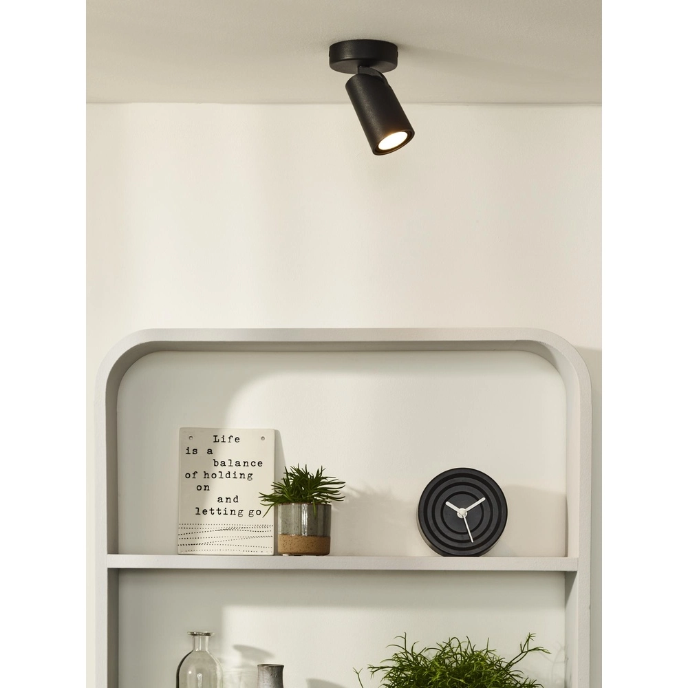 Plafondspot Xyrus zwart Lucide 5411212234179
