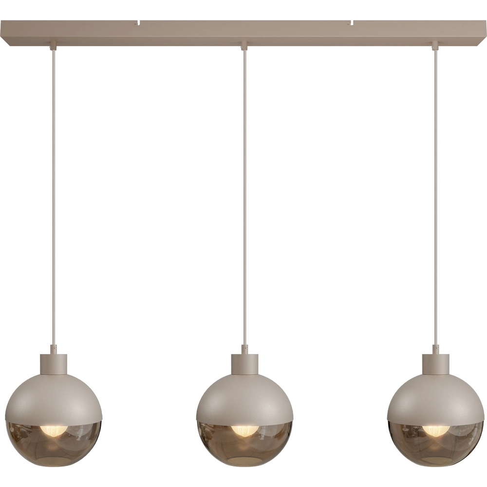 3-lichts hanglamp Opera beige terra