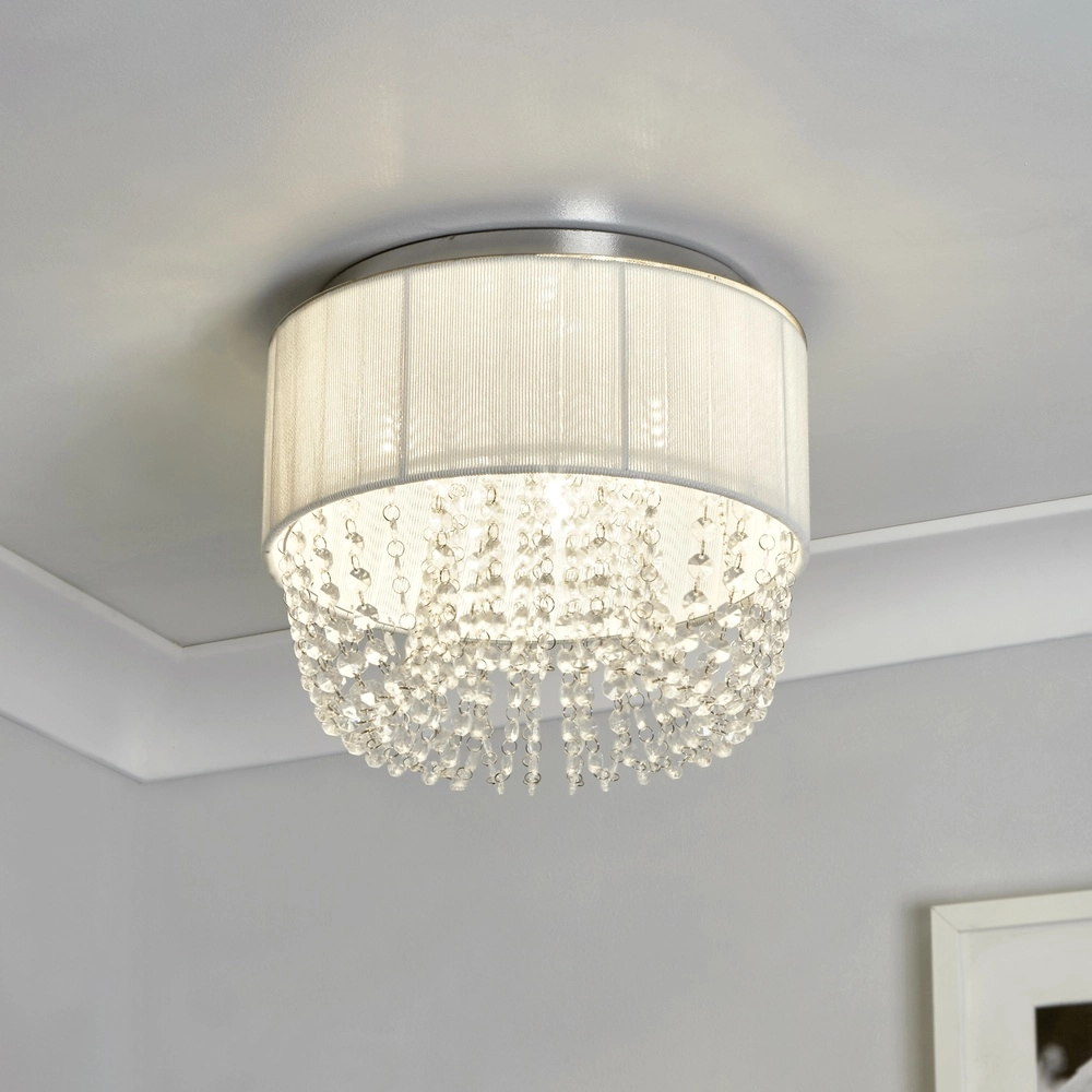Plafondlamp Bellano chroom Ø 30cm Searchlight 5053423306834