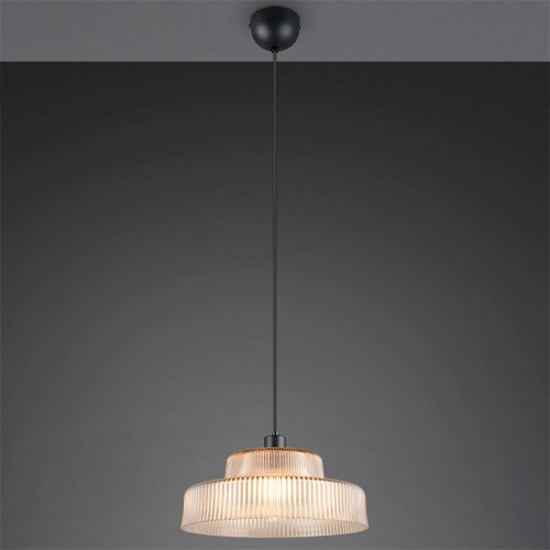 Klassieke hanglamp Abella amber glas