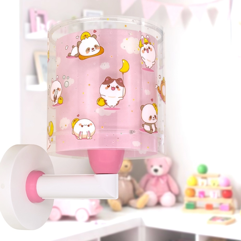 Kinder wandlamp Kawaii Friends roze glow in the dark Dalber 8420406002224