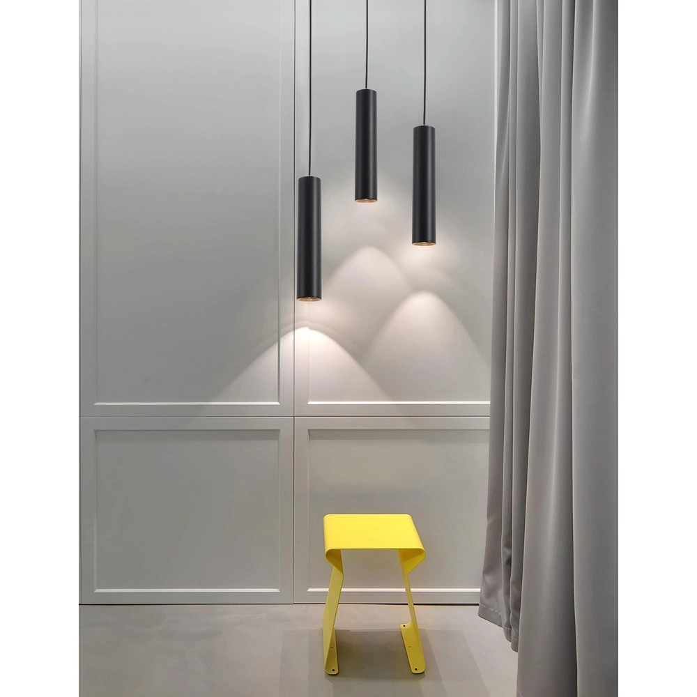 Strakke hanglamp Gia zwart