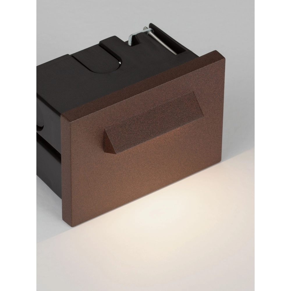 Inbouwlamp Recto voor wand roestbruin Lyora 5212063504967