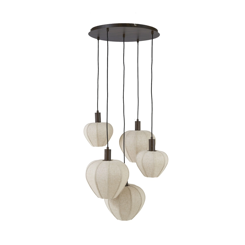 Japandi hanglamp Huxi 5-lichts Light & Living 8717807843458
