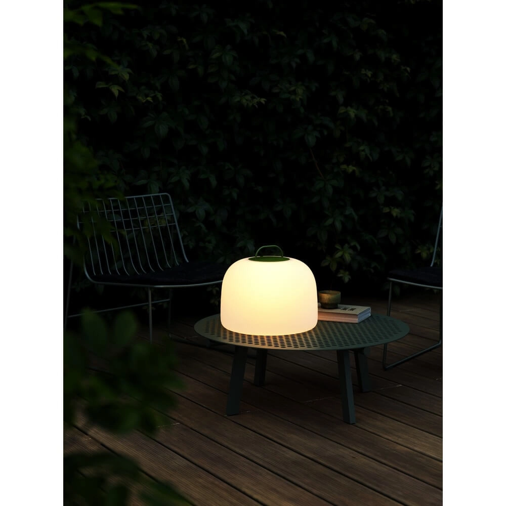 Tafellamp Kettle To-Go oplaadbaar wit met groen Ø 36cm Nordlux 5704924012891