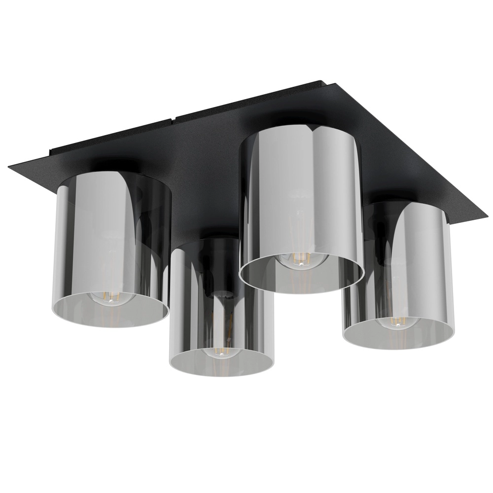 Plafondlamp Gorosiba 1 38x38cm - met smoke glas