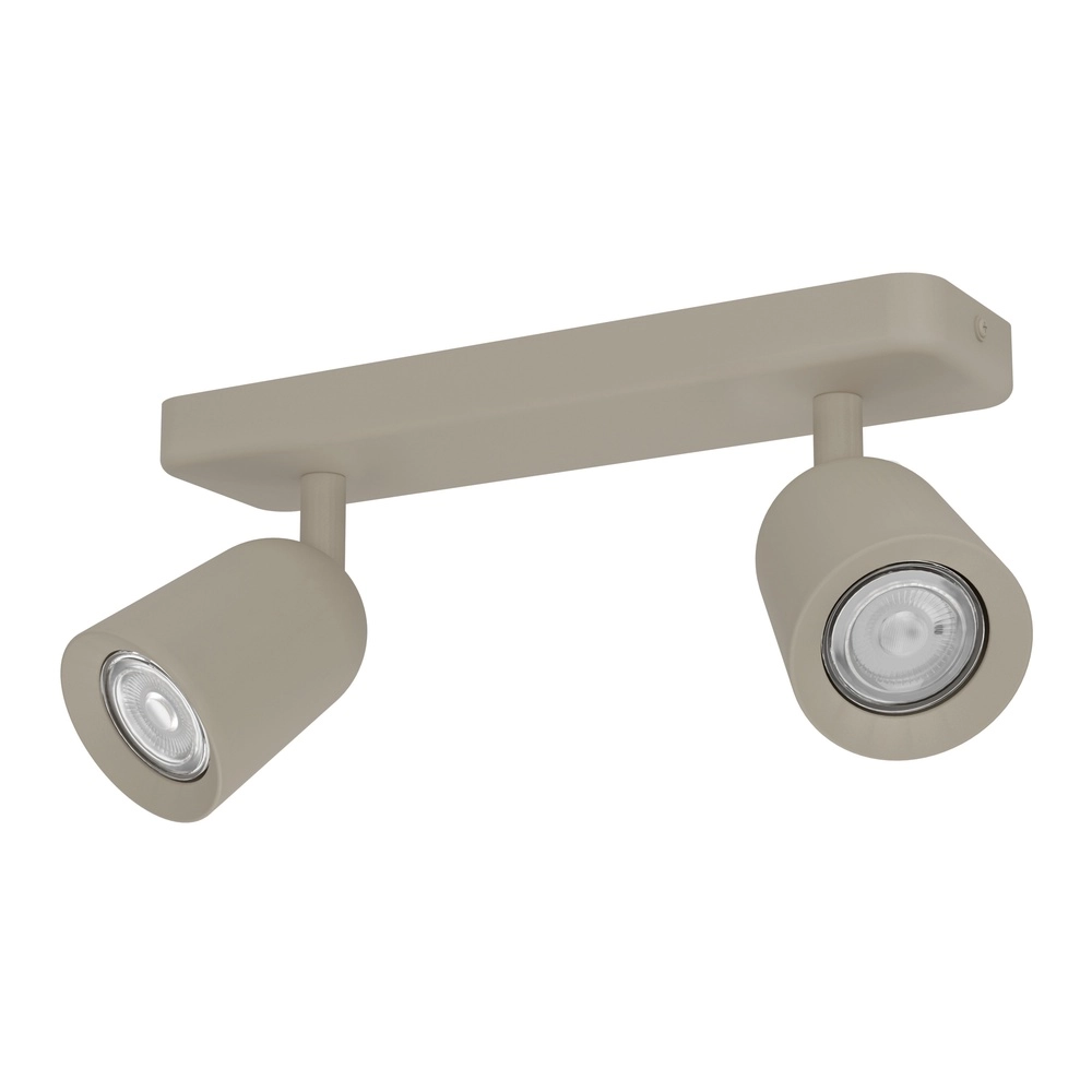 Zandbruine plafondlamp Camaldoli 2x GU10 - richtbaar