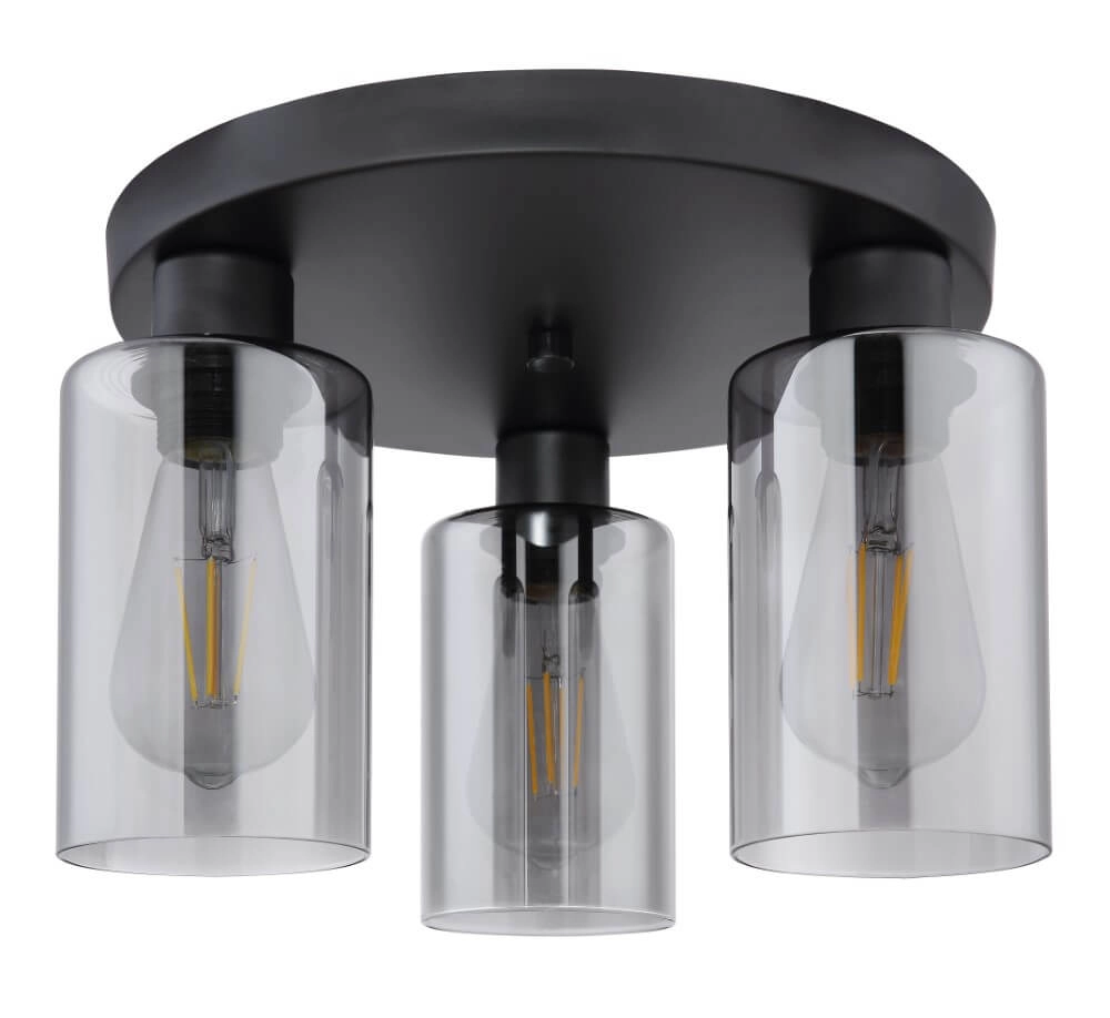 Plafondlamp Hadera met smoke glas Globo 9007371408849